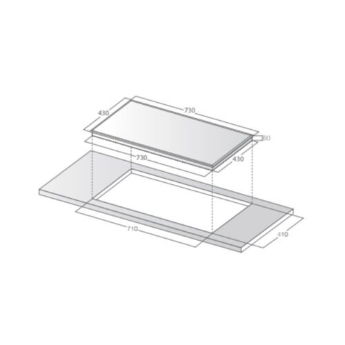 Kích thước Bếp từ đôi Lorca LCI-809 PRO