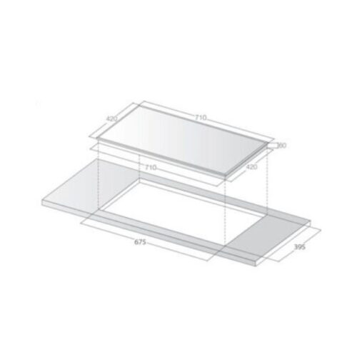 Kích thước Bếp từ đôi Lorca TA 1006 Plus