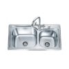 Chậu rửa bát inox 2 hố Lorca TA-7740 2 Chậu rửa bát inox 2 hố Lorca TA-7740